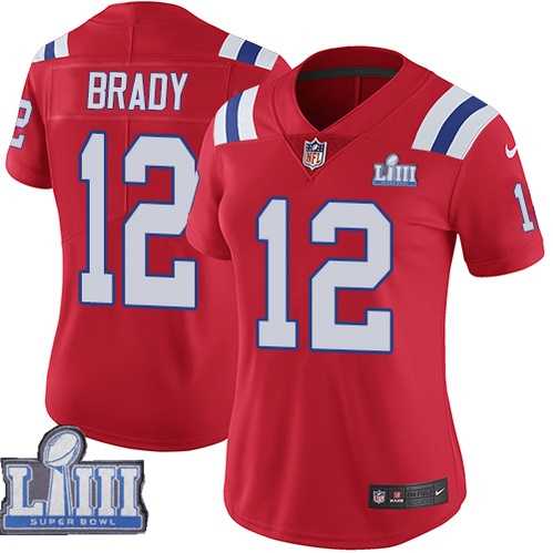 Women Nike Patriots 12 Tom Brady Red 2019 Super Bowl LIII Vapor Untouchable Limited Jersey,We sell and wholesale Women Nike Patriots 12 Tom Brady Red 2019 Super Bowl LIII Vapor Untouchable Limited Jersey on line form chian!